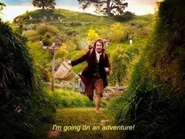 Frodo embarking on a grand adventure