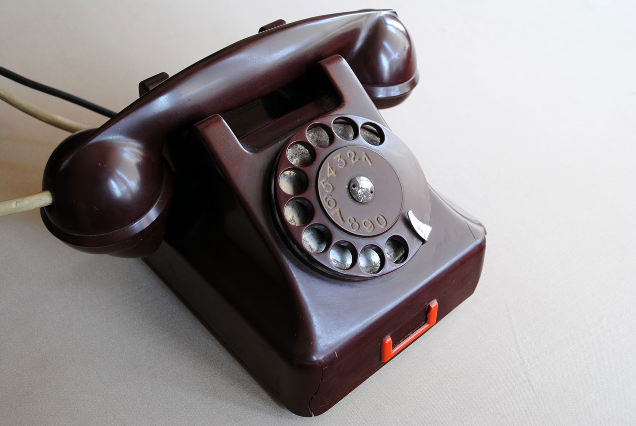 A rotary phone