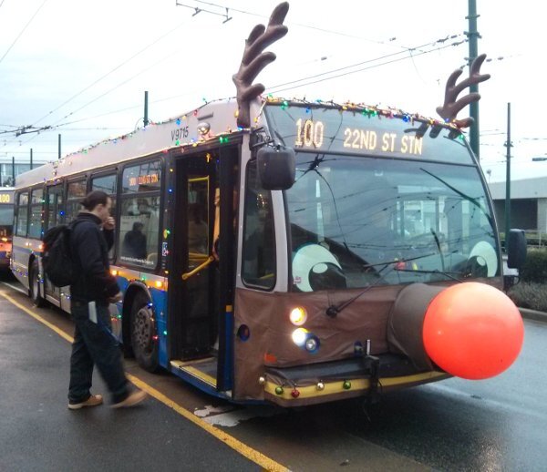 silly reindeer bus